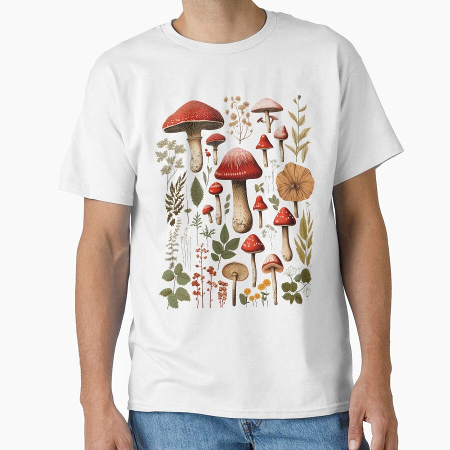 Retro Mushroom Forest Cottagecore by Myra365Art
