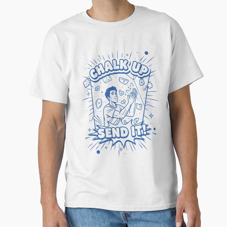 Chalk Up Send It Climbing Bouldering Design by LuminOrb