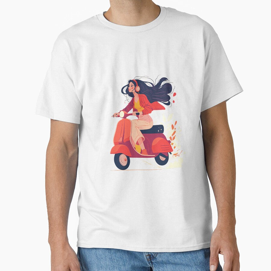 Minimalist Scooter Girl by Windy-market