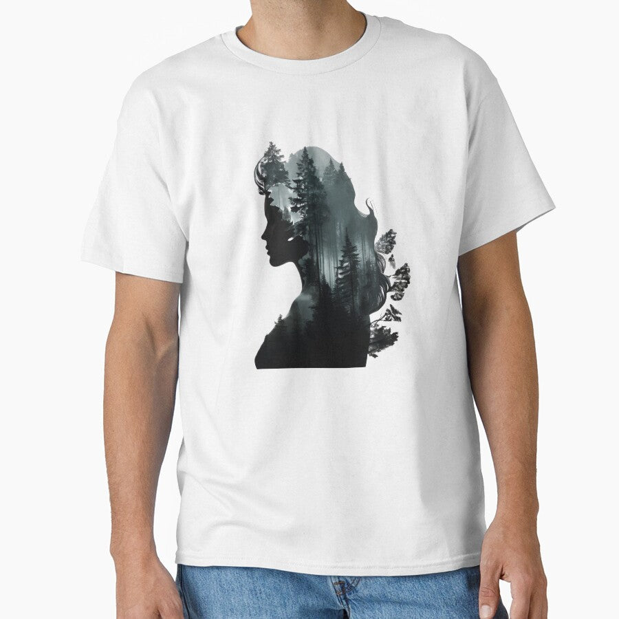 Mystical Forest Woman Silhouette Art by Prachodayat Artworks