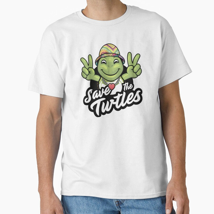 Hippie Turtle: Peace, Love, and Ocean Protection "Save the Turtles" by MillennialVibe