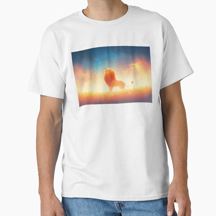 Lion Bathed in Sunset Embrace by AshiraCreations