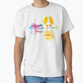Hippie Guitar Moon I Guitarist Musician Peace Sign by Amazing Designs