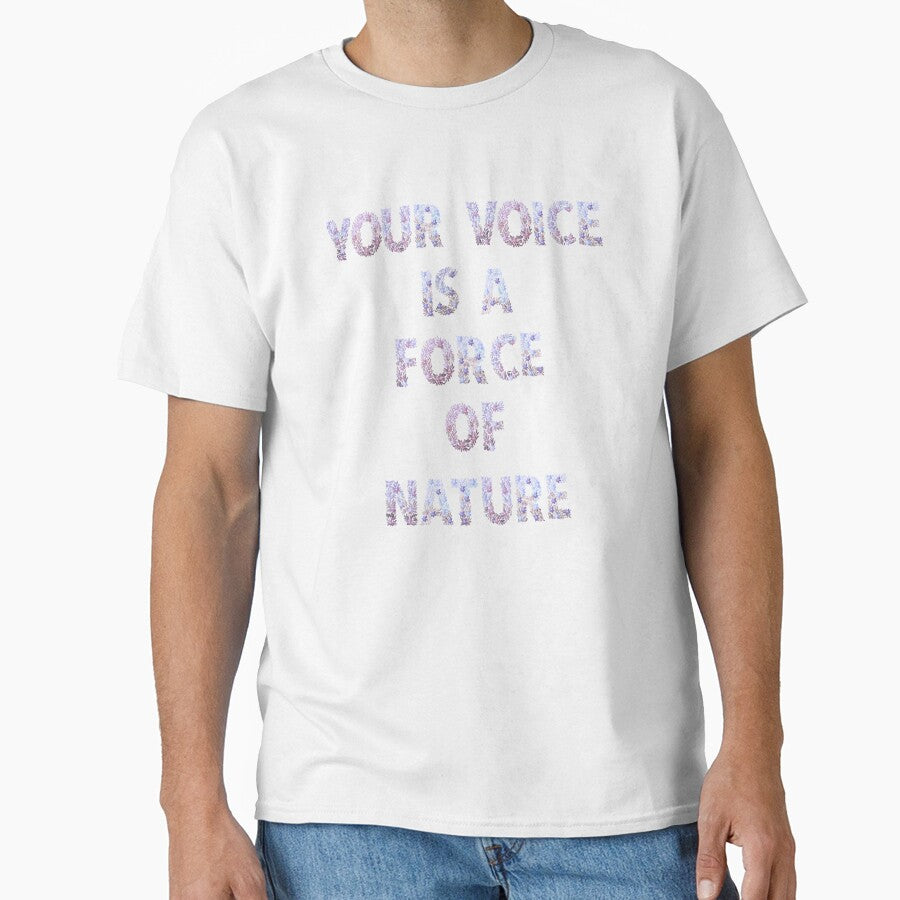 Your Voice is a Force of Nature Floral Quote by Mind Empowerment Designs