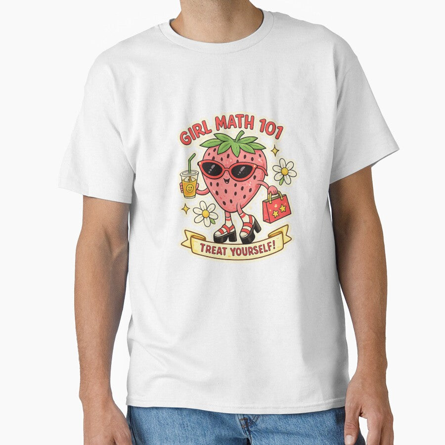 Girl Math Strawberry Cute Funny Aesthetic Design by CULTWEAR SOCIETY
