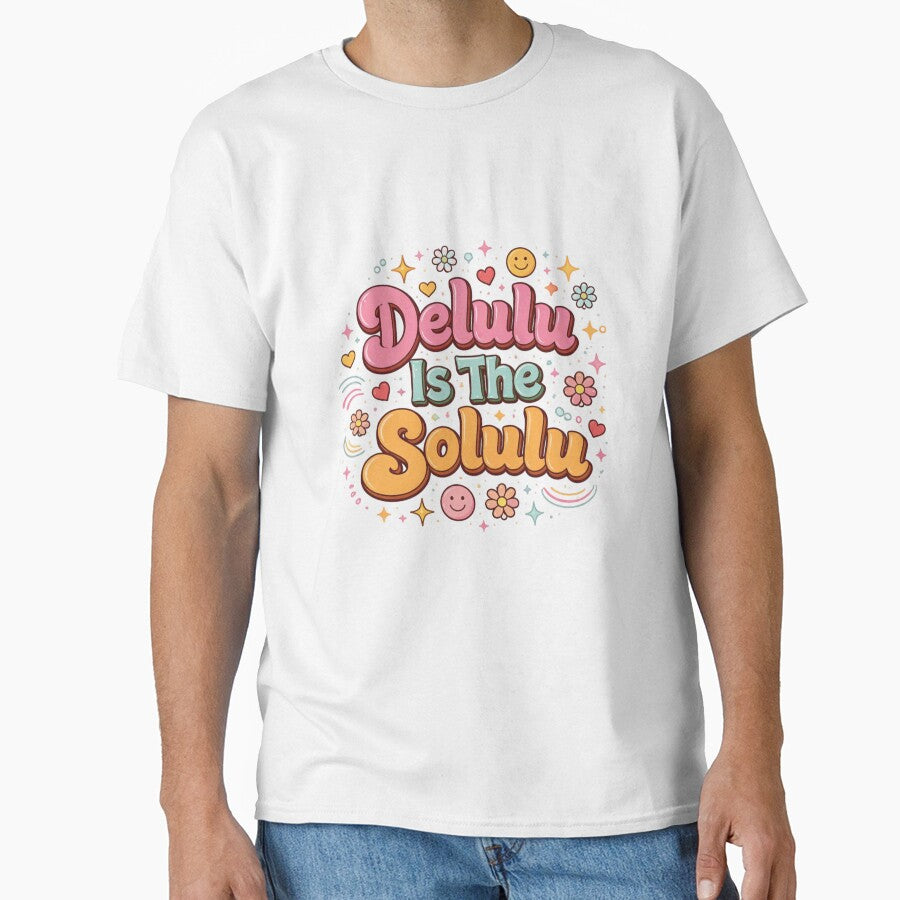 Delulu Is The Solulu Cute Aesthetic Typography Design | Funny Gen Z Quote by Sanika arts