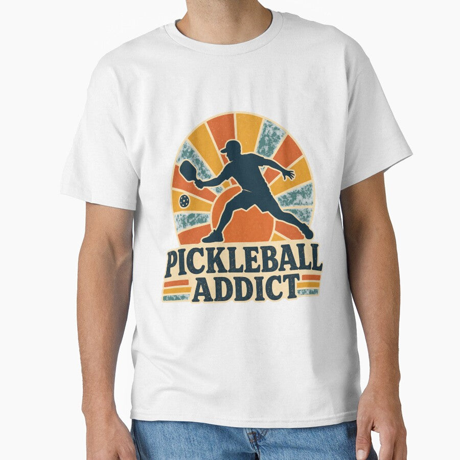 Funny Pickleball Quote - pickleball addict - Retro Vintage Pickleball Art by BelievingCreate
