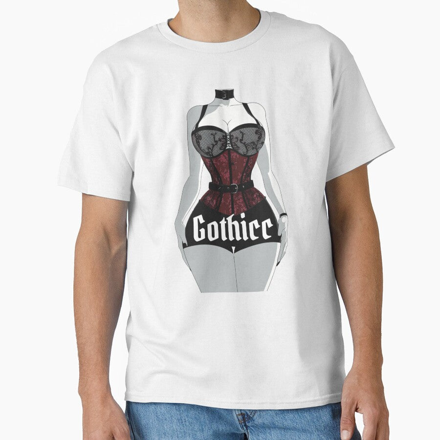 Curvy Gothic Woman Illustration – Alt Babe Art for Goth Girl Vibes by RockFireMerch