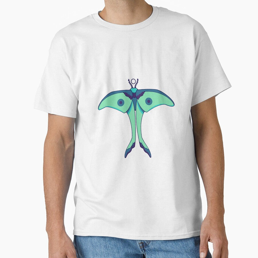 Dark Navy and Teal Winged Moth Art by Arsenic-Arts