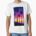 Electric Skyline | Palm Trees & Neon Grid Lo-Fi Wall Art by Esterlane