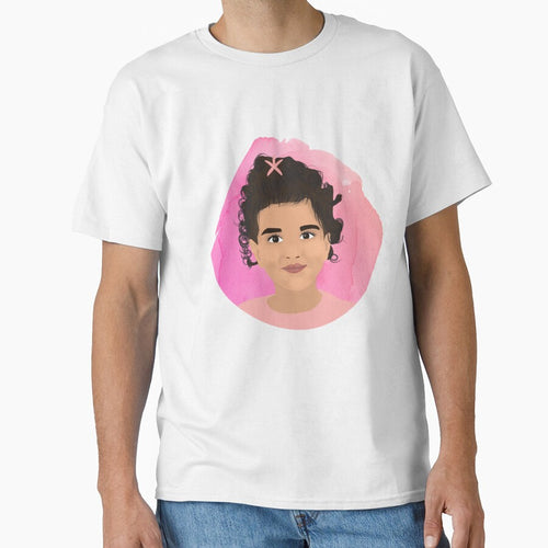 A girl with curly hair on a pink background Modern and Minimalist Design for Your Space by ezgiworkshop