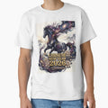 Chinese New Year 2026 - Year of the Horse Art Print - Cosmic Horse with Blossoms and Mountains by JaaCreativeShop