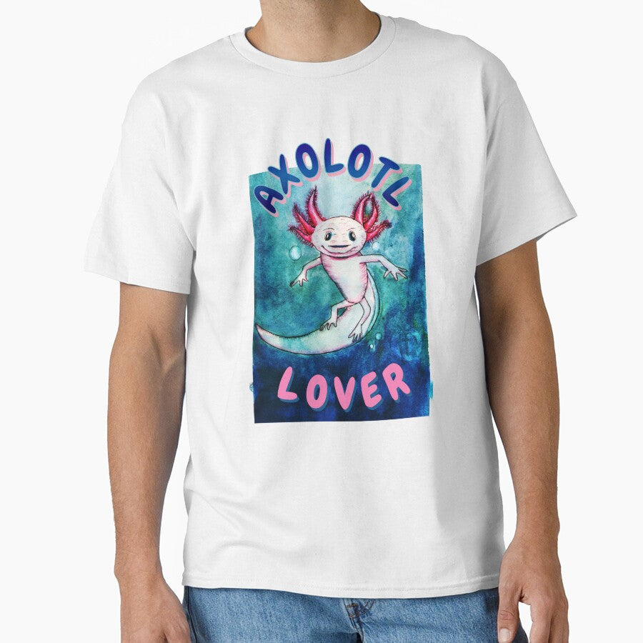 Watercolor painted Axolotl lover by Rafa-MB