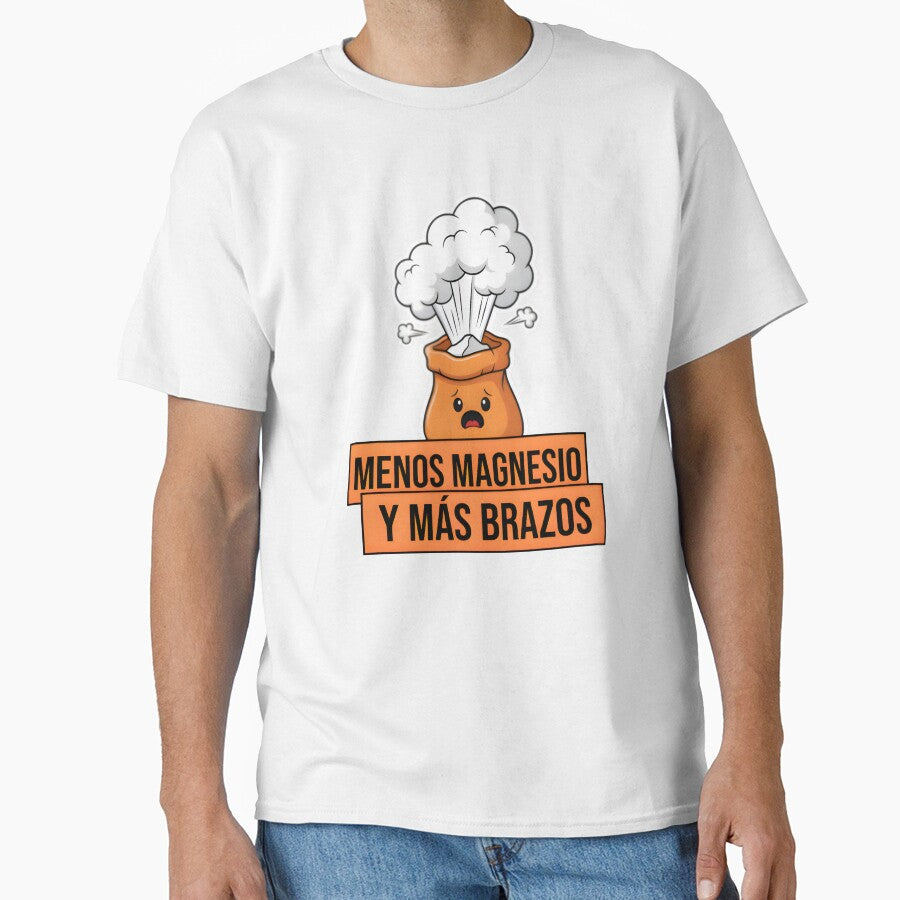 Less Chalk More Arms - Funny Spanish Climbing Mascot by LoopassVD
