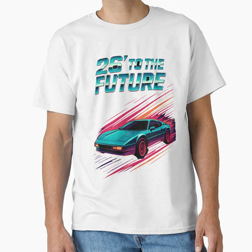 26' to the Future - Retro Car 80s Vibe Design by DarylWelsh2024