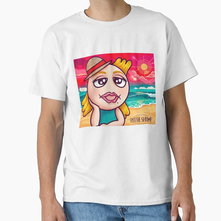 Pattie Shrimp Princess of the Shrimp Kingdom Summer Vibe Aesthetic Retro Beach Surreal Art by Japan Cyberpunk Universe & Surreal Characters
