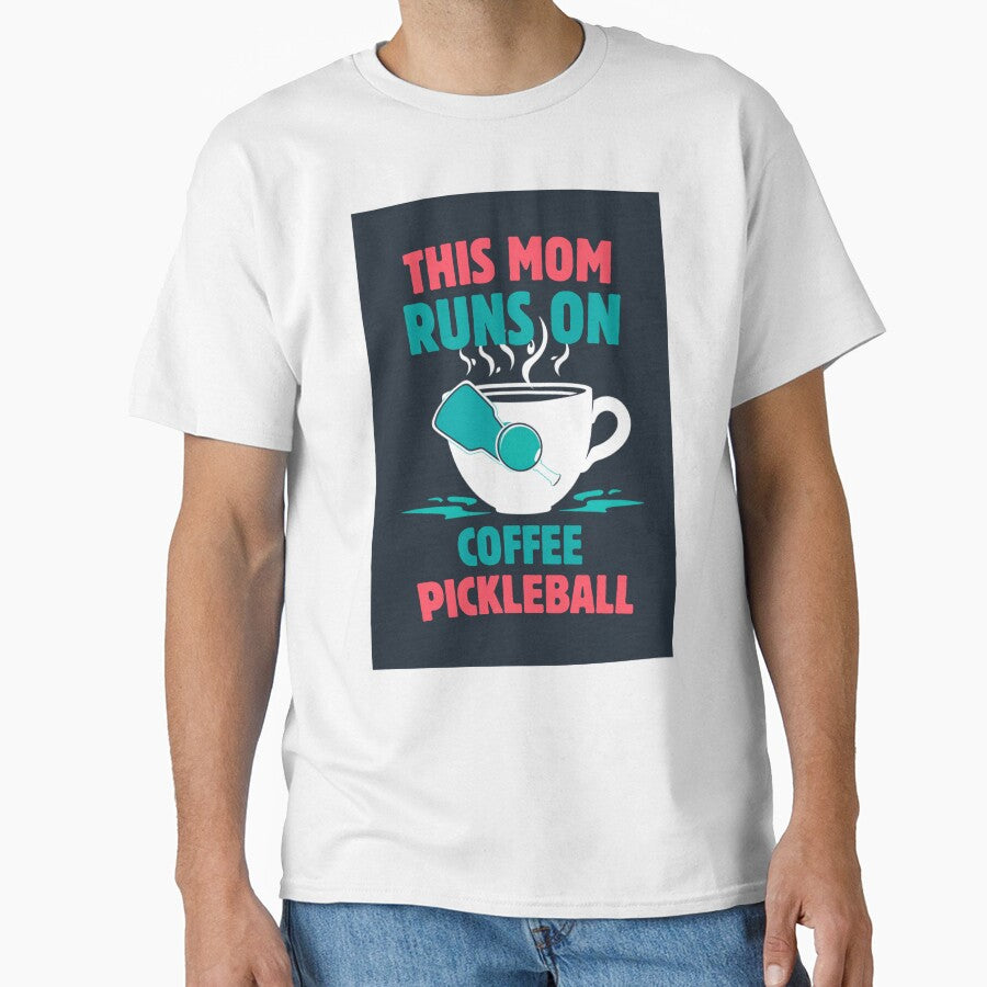 This Mom Runs on Coffee and Pickleball Funny Sports Mom Gift by AlouloDesigns