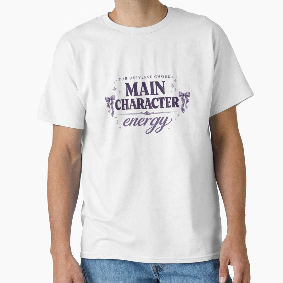 Main Character Energy Dark Academia Coquette Typography Aesthetic Design by OFFLINE FOREVER™ オフライン