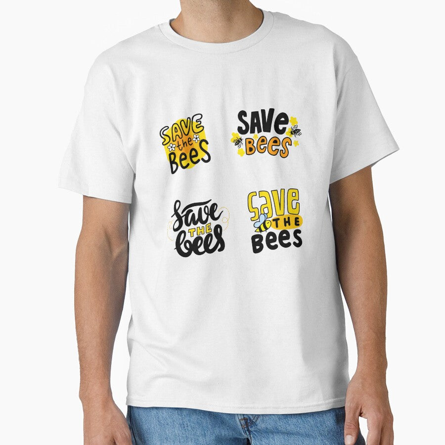 Save The Bees Stickers Pack, Save The Bees Collection, by graphic-genie