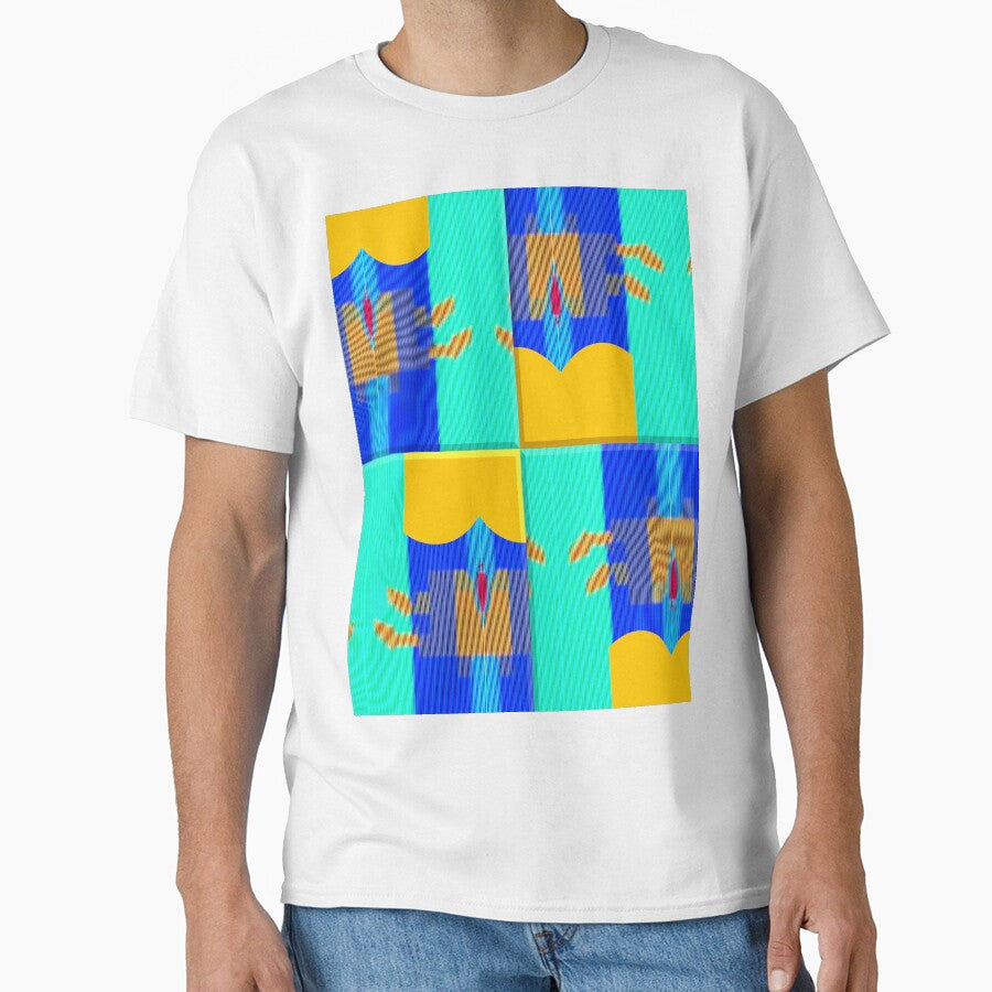 Vibrant music abstract minimalist guitar exotic summer blue - sunny gift for guitarists musicians and minimalist music and guitar lover by Ralek