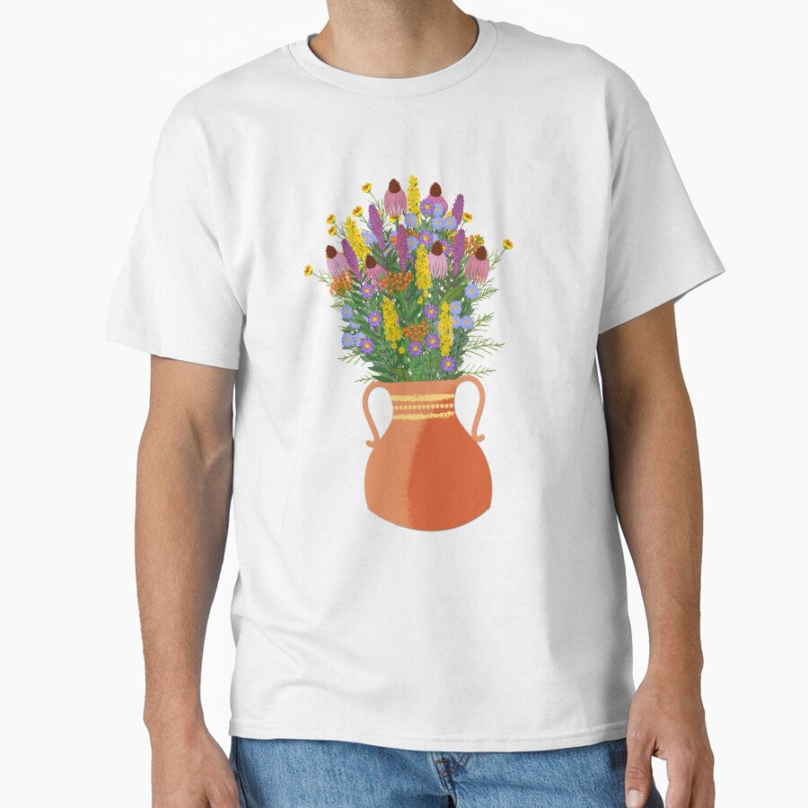 Bouquet of Native Flowers in Clay Pot by Bittersweet Gardener