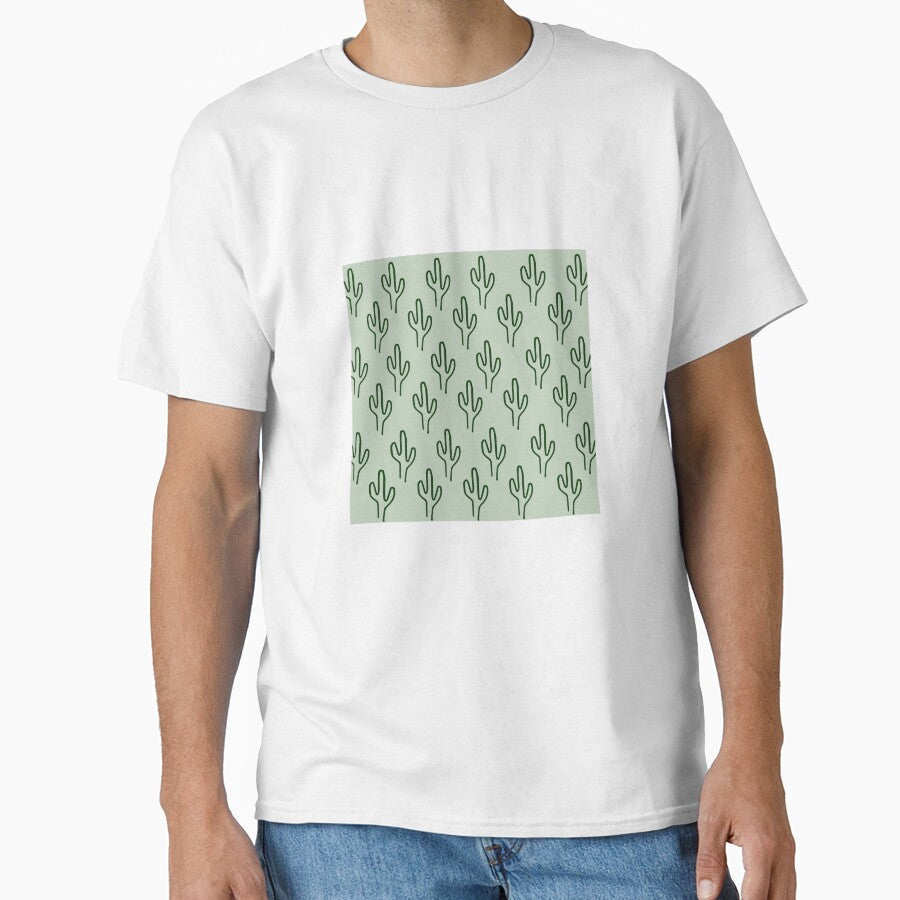 Green boho cactus pattern by Thegentleshop