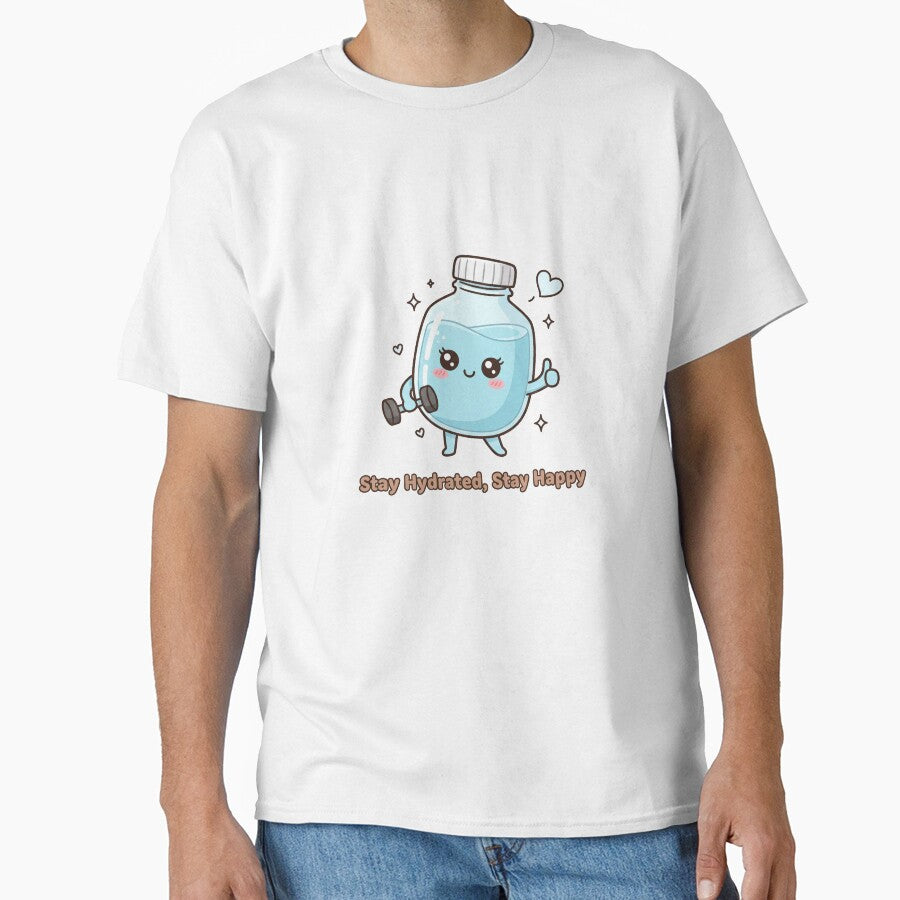 Emotional Support Water Bottle | Stay Hydrated Stay Happy Kawaii by Abhinav  Khare