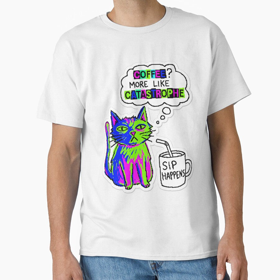 Kitty Coffee Cat Chaos Gen Z Aesthetic Meme by ART ATTACK ZONE