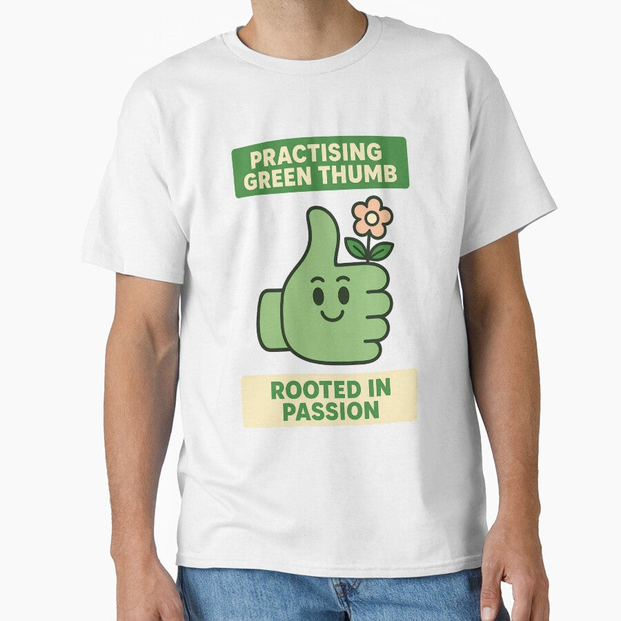 Practising Green Thumb Rooted in Passion Funny Gardening Design by TeeTimeTreasure