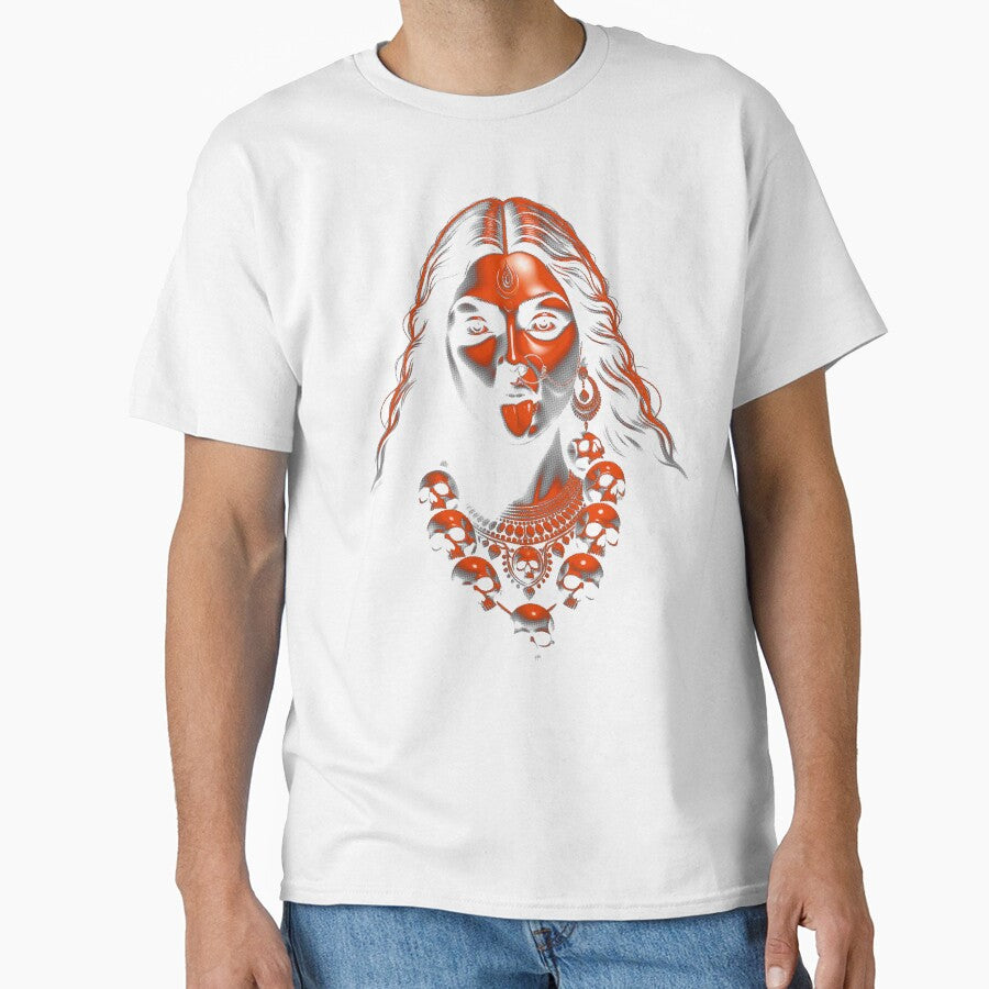 Kali Goddess Dark Aesthetic Skull Art | Red Black Divine Streetwear Design by thepixfactory