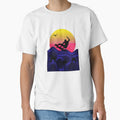 Ride the Synthwave 80s Vaporwave Retro Sunset Surfer at Beach by Wild-Neptune
