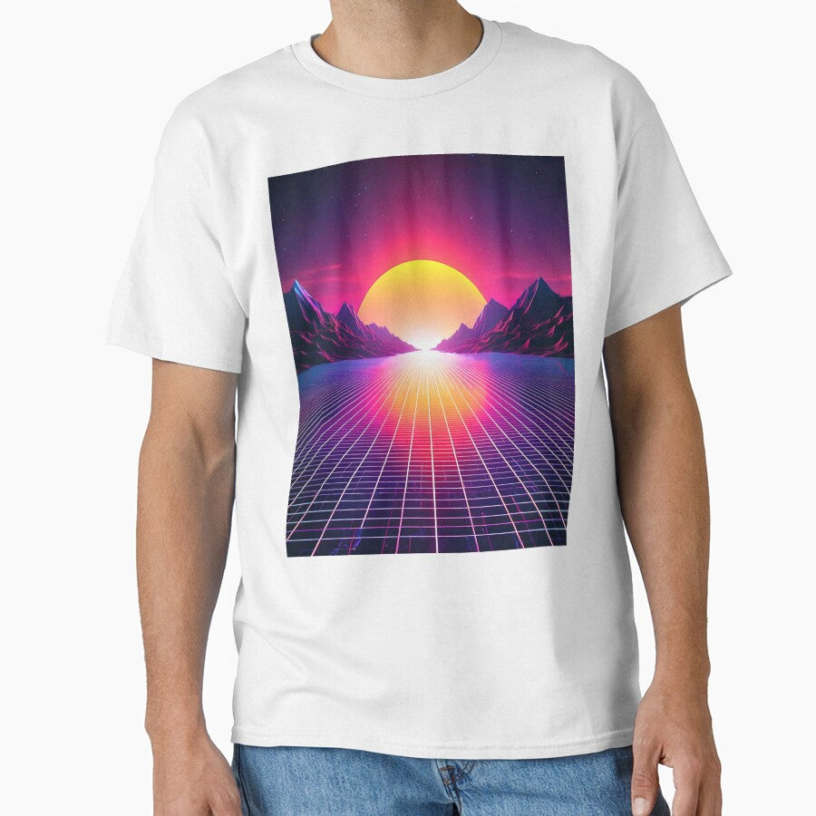 Digital Horizon In Synthwave Style by Unwind-Art-Work