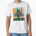 Save The Bees Hug More Trees Clean Our Seas Retro by KrisSidDesigns
