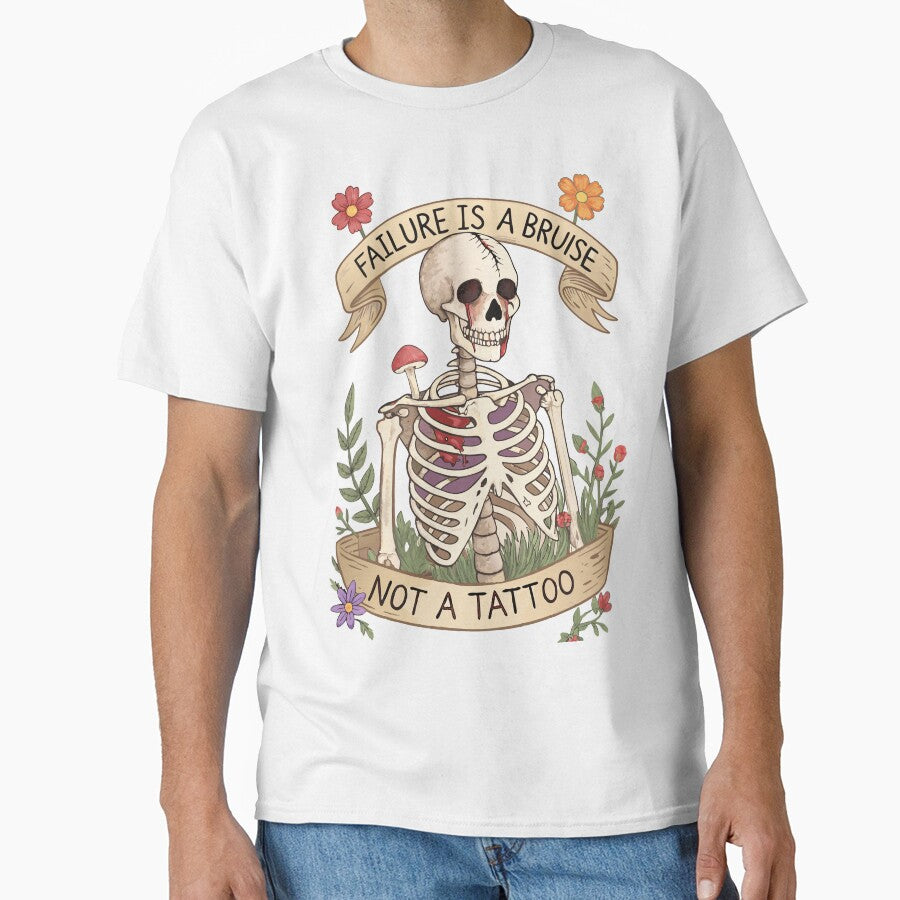 Failure Is a Bruise, Not a Tattoo – Skeleton Resilience Art by pixelated_echoes