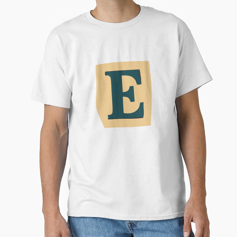 Letter E - Colorful Cutout Paper Collage Alphabet Initial by uncoXab