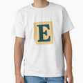Letter E - Colorful Cutout Paper Collage Alphabet Initial by uncoXab