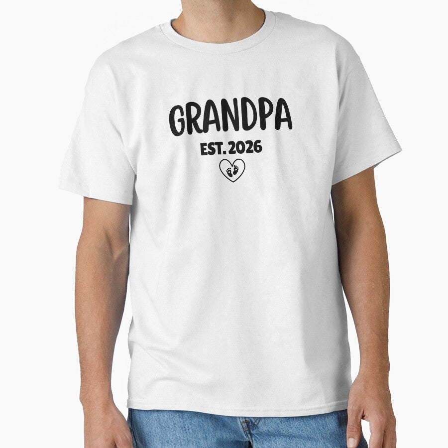 Matching Family Grandpa EST. 2026 - Pregnancy announcement by DemureArtsy
