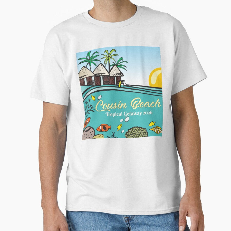 Cousins Beach Tropical Getaway 2026 Ocean Life Illustration by PixelWaveBD