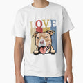 I Love My Pitbull Dog Retro Vintage 60s 70s Dog Lover by JeffreyShultz
