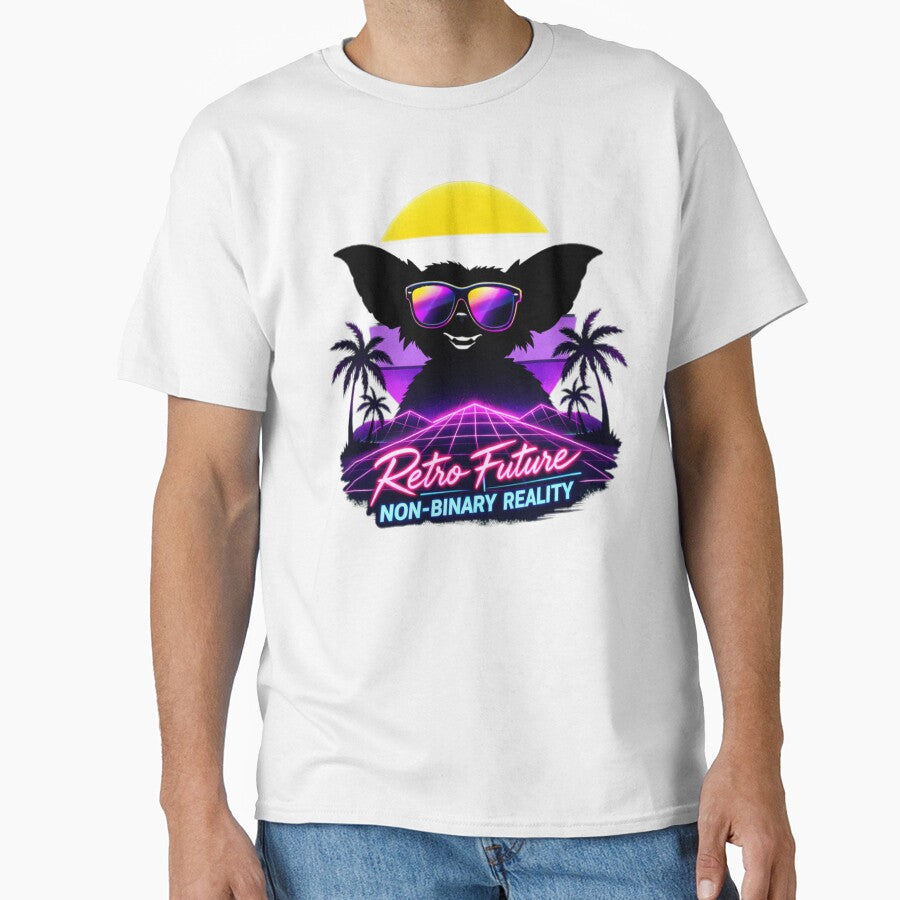 Retro Future Non-Binary Reality: 80s Synthwave Pride by rainbowgremlin