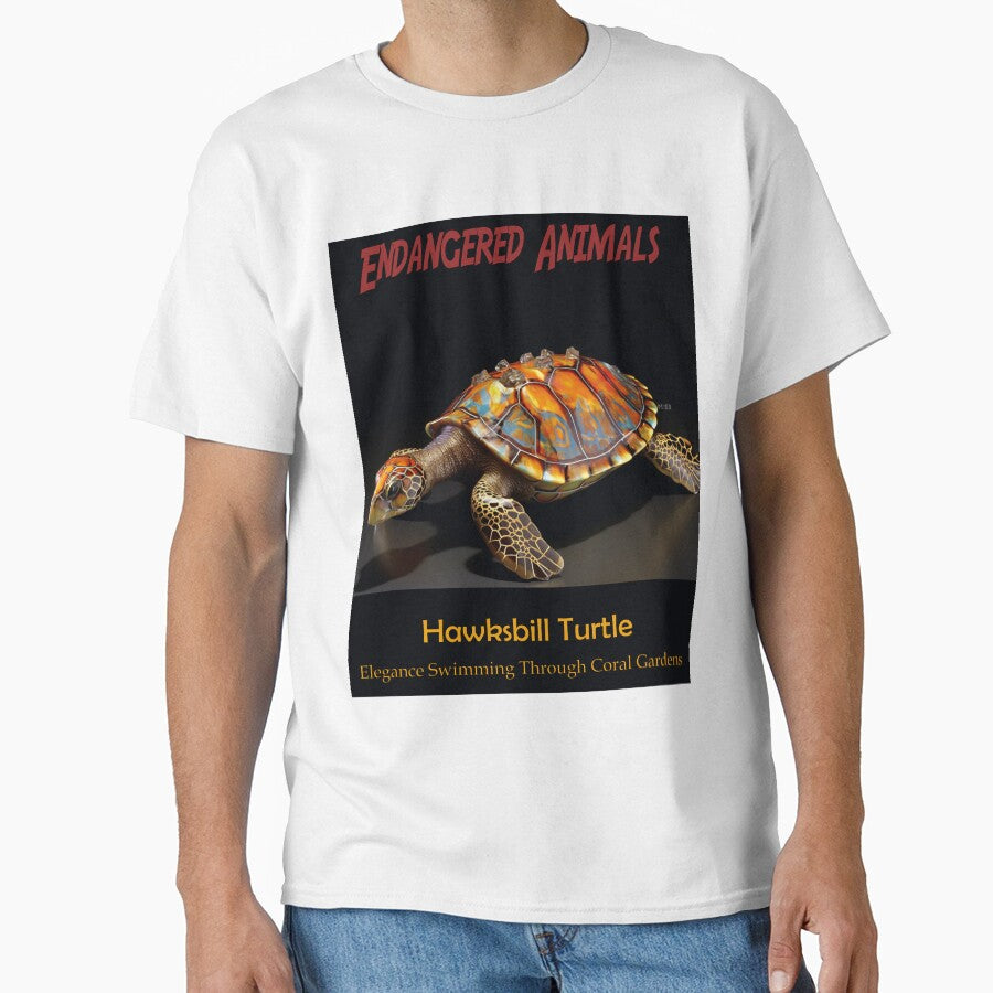 Hawksbill Turtle: Elegance Swimming Through Coral Gardens by JLCableStudio