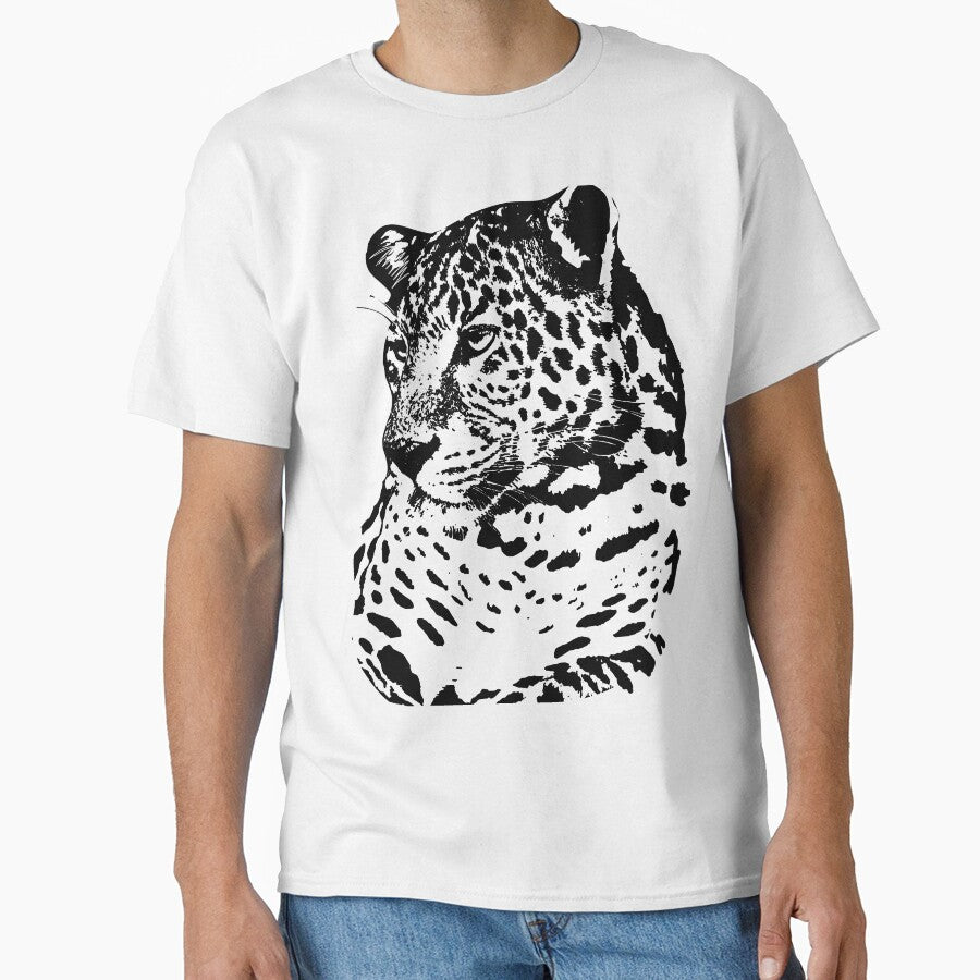 tiger white t-shirt | animal white art | tiger art by KARTICK DUTTA