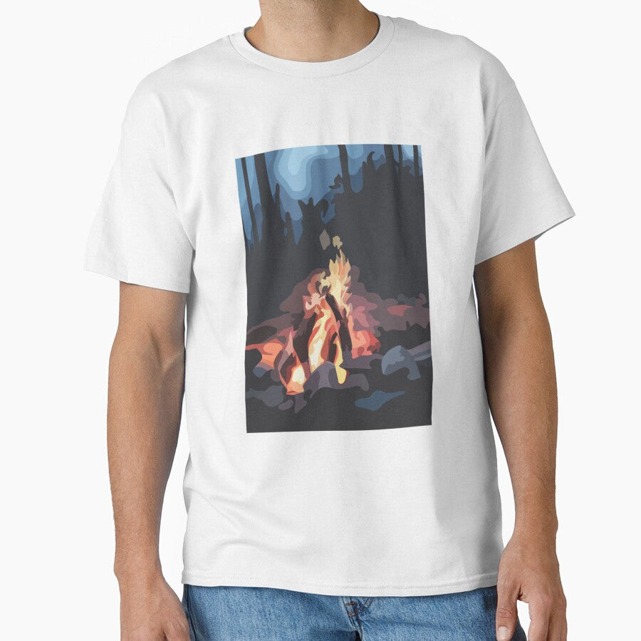 Abstract Summer Night Bonfire by 4seasondesign