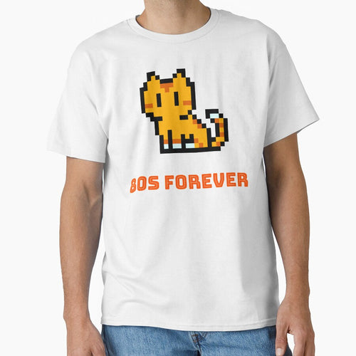 80s Forever Retro 8-bit Cat by up4tee