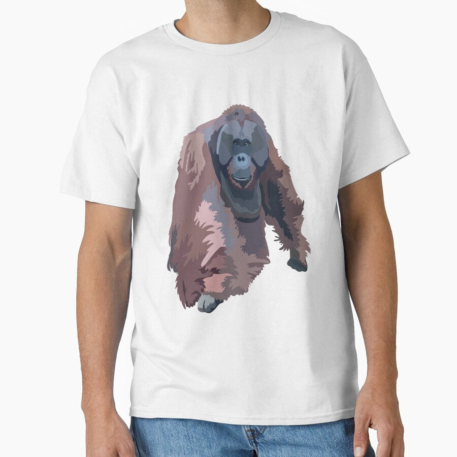 O is for Orangutan,Orangutan – Majestic Great Ape Wildlife Illustration by PrettylittlepastelUk