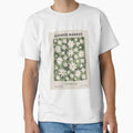 Flower Market London Retro Daisies Print Green Ditsy Pattern by 4seasondesign