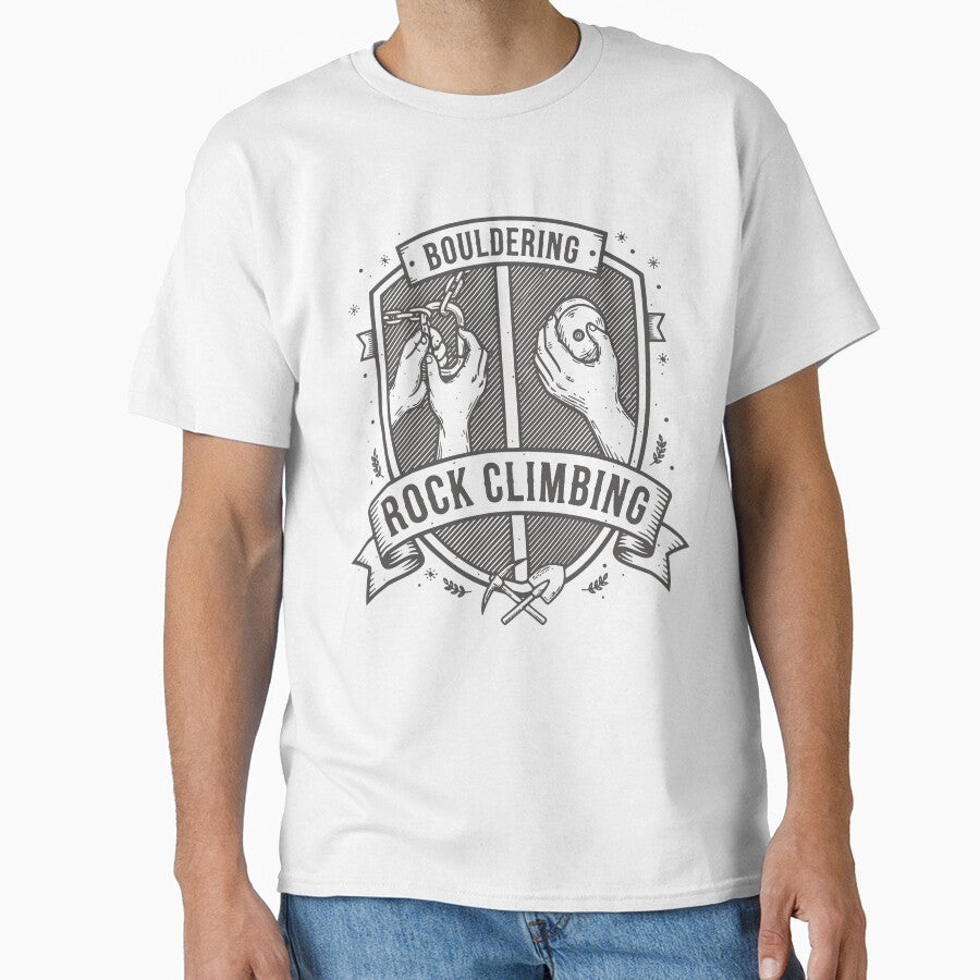 Rock Climbing Bouldering Shield Design by LuminOrb