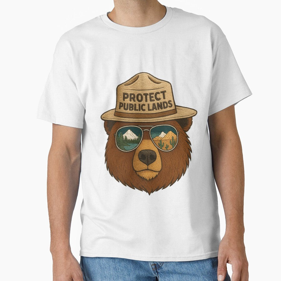 Embroidered Protect our public lands - resist smokey the bear national parks nature hands off forest by SimsimahLaughs