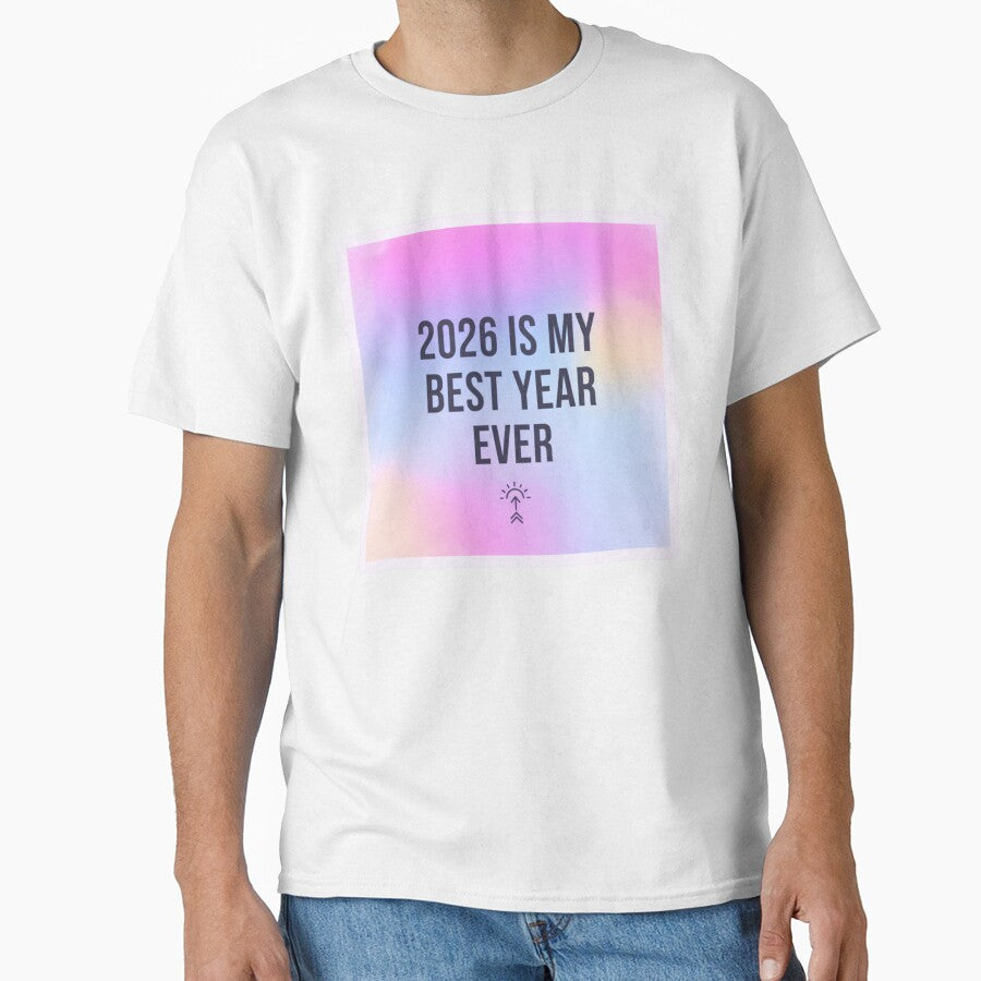 2026 Is My Best Year Ever Sticker - Aesthetic Manifestation & Positivity Quote by crazymessygirl