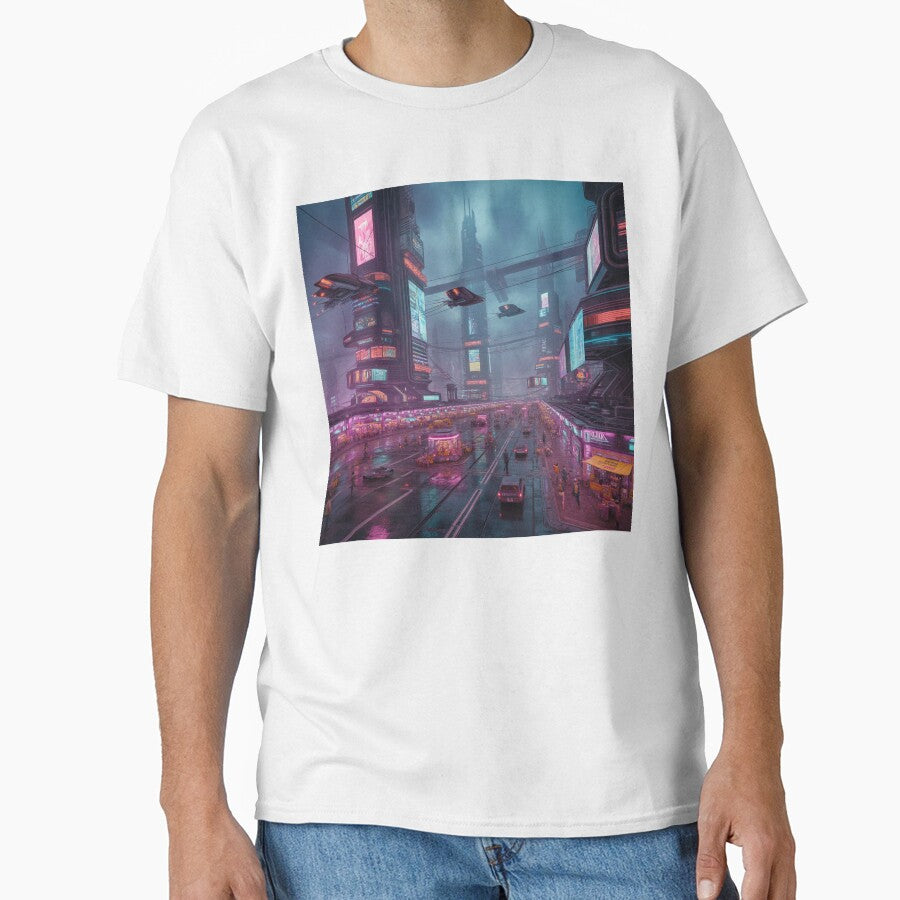 Neon-Lit Cyberpunk Metropolis at Eternal Dusk by Bilikaru
